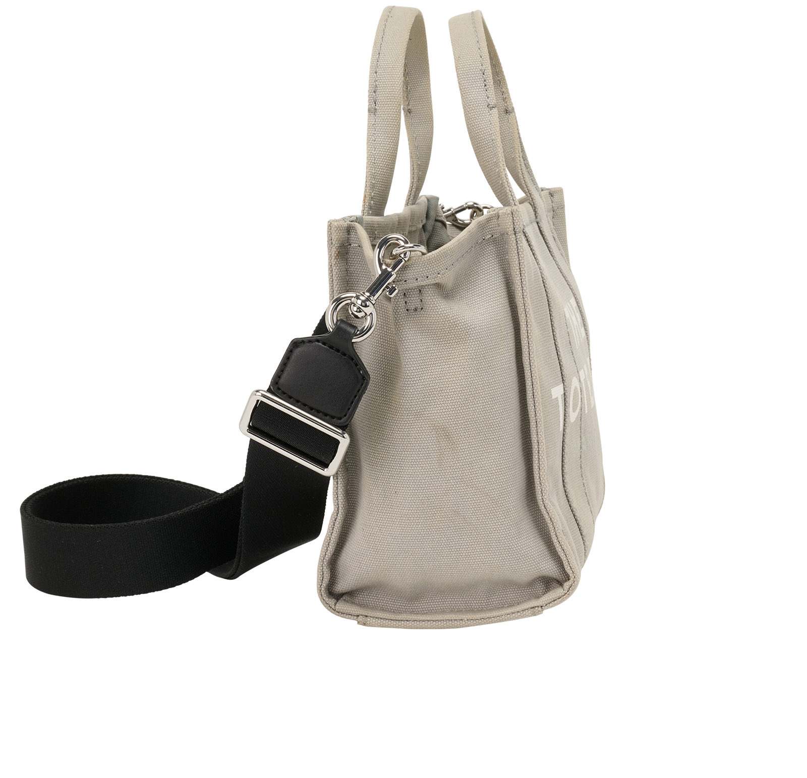 Small The Tote, &pound;110, Handbags, Grey, Canvas, Side view
